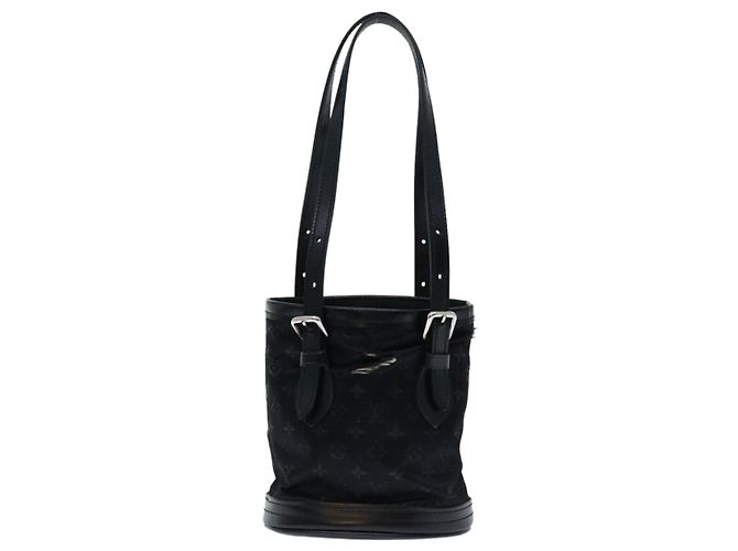 Bucket Borsa a secchiello piccola in raso con monogramma LOUIS VUITTON nera M92144 LV Aut 67283 Nero - vista 2