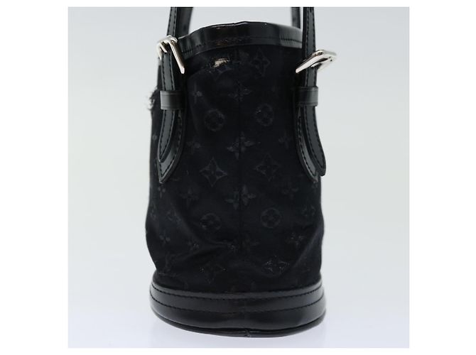 Bucket Borsa a secchiello piccola in raso con monogramma LOUIS VUITTON nera M92144 LV Aut 67283 Nero - vista 3