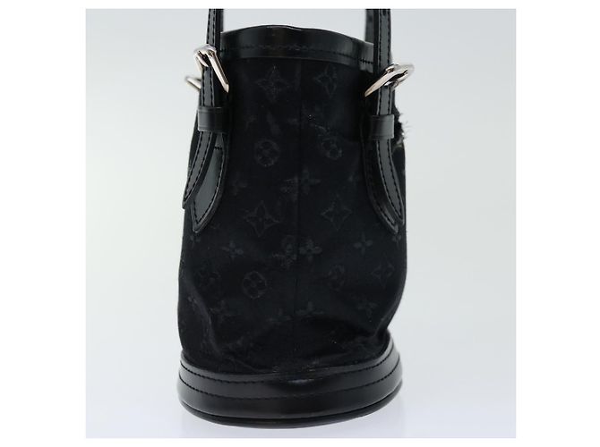 Bucket Borsa a secchiello piccola in raso con monogramma LOUIS VUITTON nera M92144 LV Aut 67283 Nero - vista 4