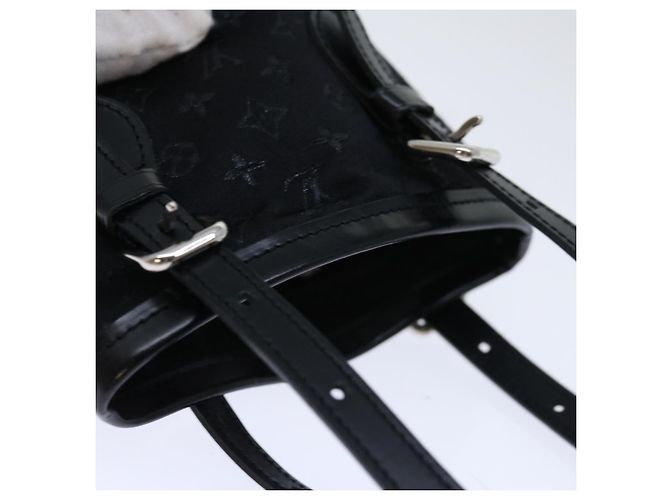 Bucket Borsa a secchiello piccola in raso con monogramma LOUIS VUITTON nera M92144 LV Aut 67283 Nero - vista 6