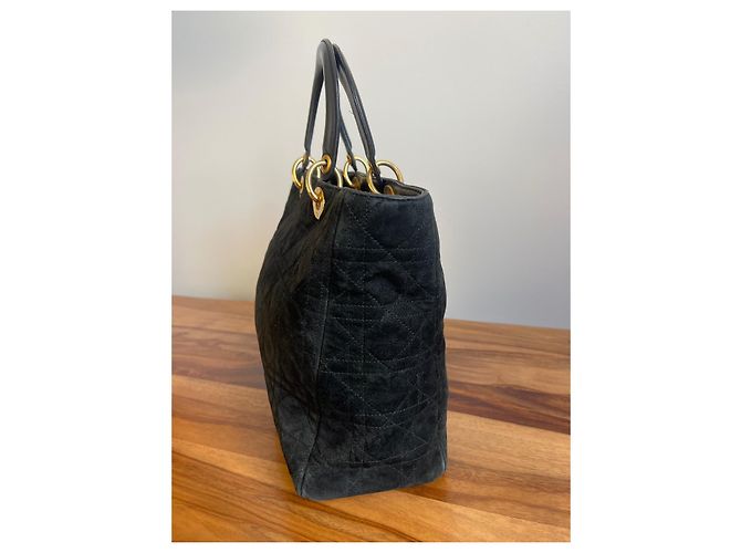 Dior Lady Dior Borsa in scamosciato nero - vista 6