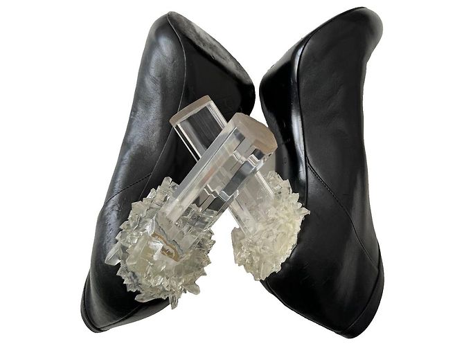 Chanel 2012 Laufsteg Kristall-Absatzschuhe Schwarz - Ansicht 15