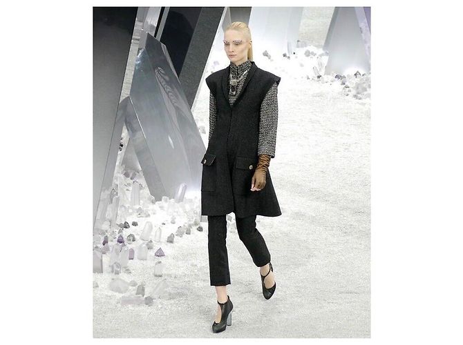 Chanel 2012 Laufsteg Kristall-Absatzschuhe Schwarz - Ansicht 16