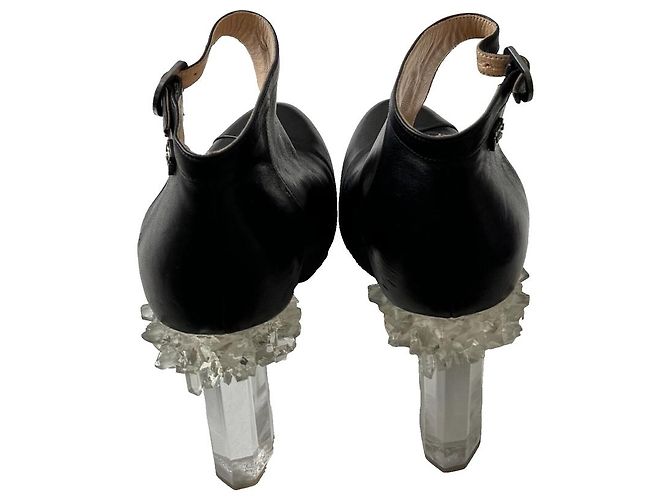 Chanel 2012 Laufsteg Kristall-Absatzschuhe Schwarz - Ansicht 17