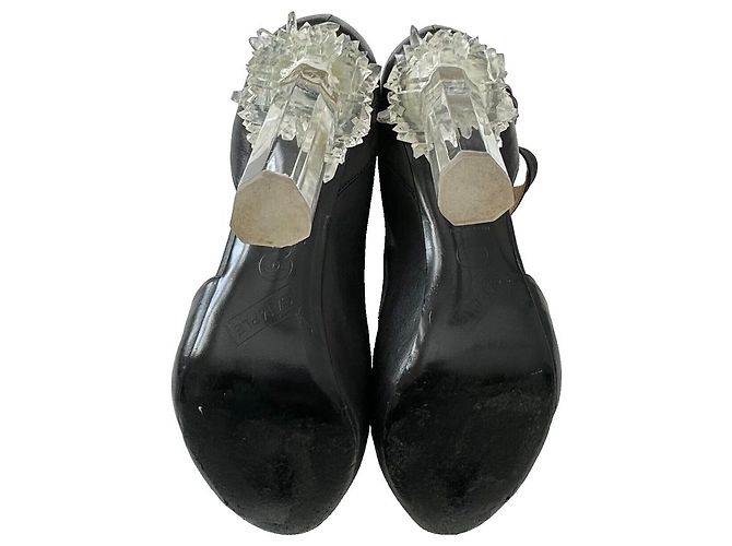 Chanel 2012 Laufsteg Kristall-Absatzschuhe Schwarz - Ansicht 18