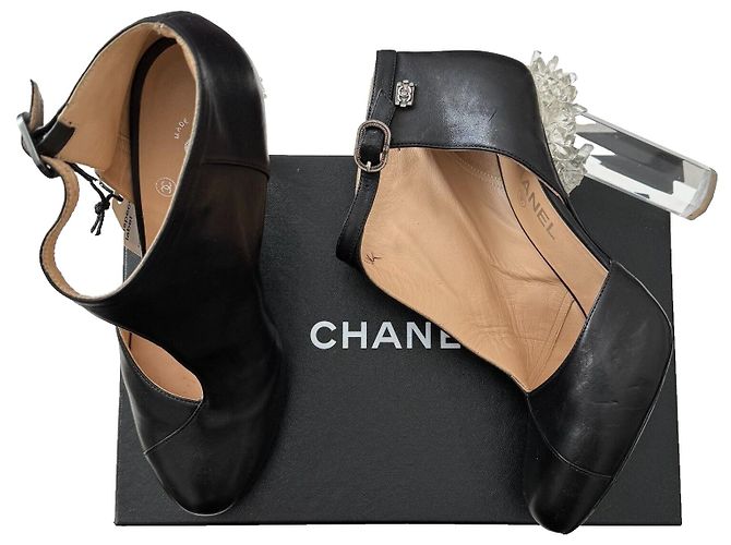 Chanel 2012 Laufsteg Kristall-Absatzschuhe Schwarz - Ansicht 19