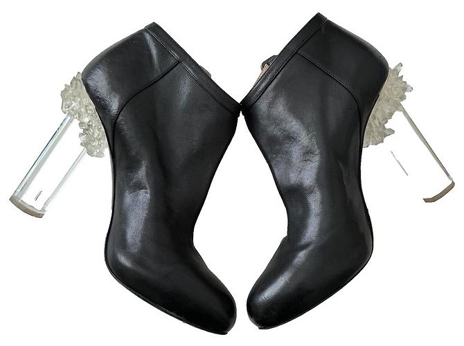 Chanel 2012 Laufsteg Kristall-Absatzschuhe Schwarz - Ansicht 20
