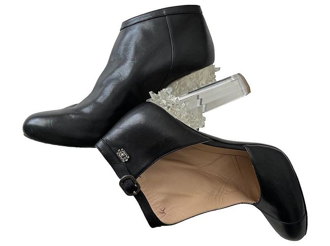 Chanel 2012 Laufsteg Kristall-Absatzschuhe Schwarz - Ansicht 5