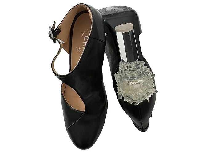 Chanel 2012 Laufsteg Kristall-Absatzschuhe Schwarz - Ansicht 8
