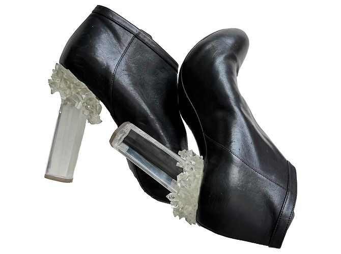 Chanel 2012 Laufsteg Kristall-Absatzschuhe Schwarz - Ansicht 9