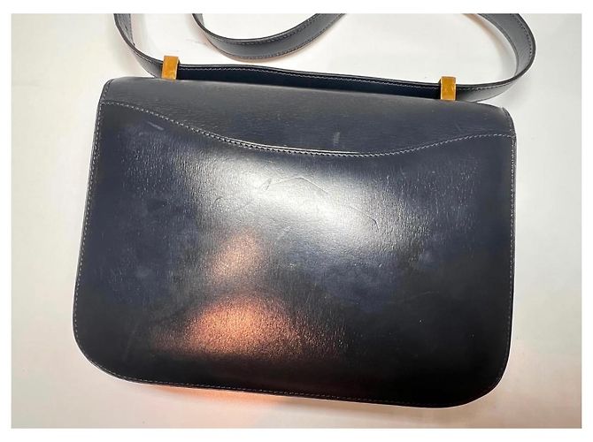 Hermès Constance 23 Blu Navy Pelle Box - vista 10
