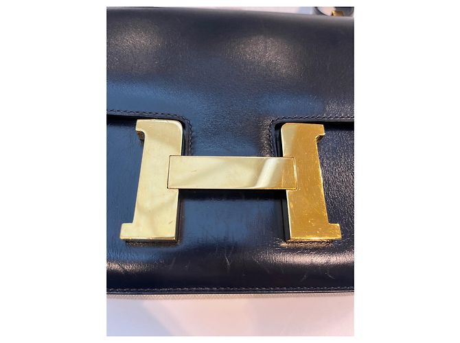 Hermès Constance 23 Blu Navy Pelle Box - vista 2