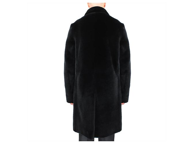 Hermès Hermes Schaffellmantel Schwarz - Ansicht 5