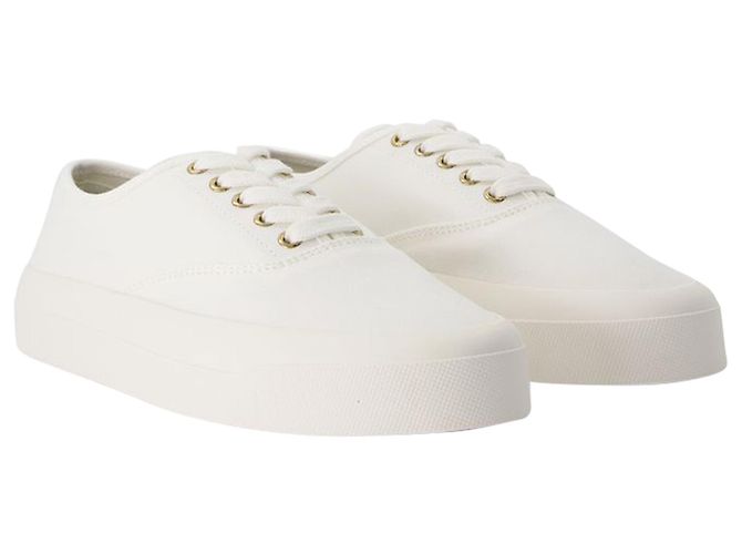 Sneakers stringate - Maison Kitsune - Cotone - Bianco - vista 2