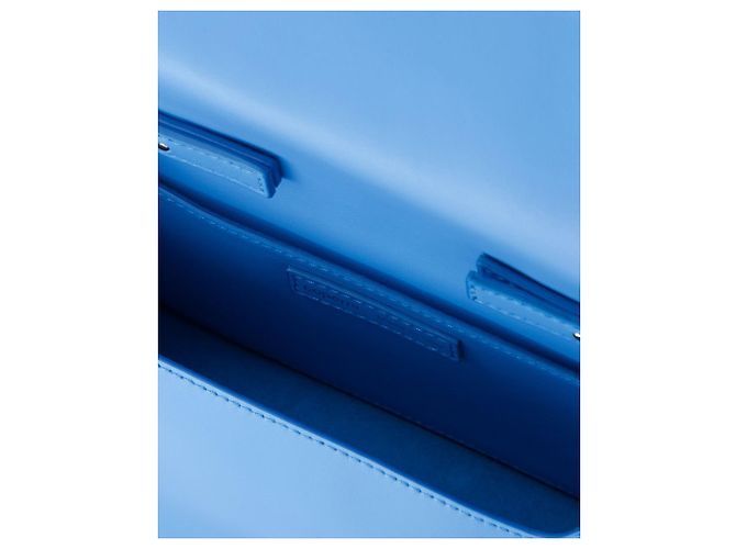 Bolsa Mini Pasta - Coperni - Couro - Azul - vista 4