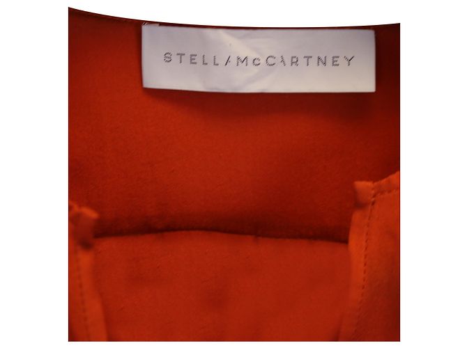 Stella Mc Cartney Blusa Stella McCartney con lazo en seda naranja - vista 2
