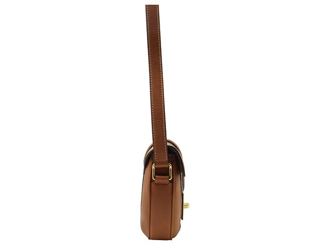 Céline Celine Small Besace 16 Borsa in Pelle Marrone - vista 2