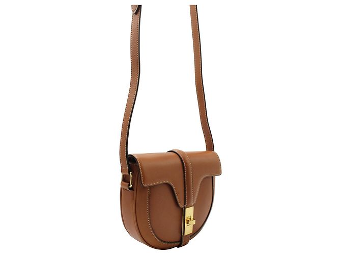 Céline Celine Small Besace 16 Borsa in Pelle Marrone - vista 4