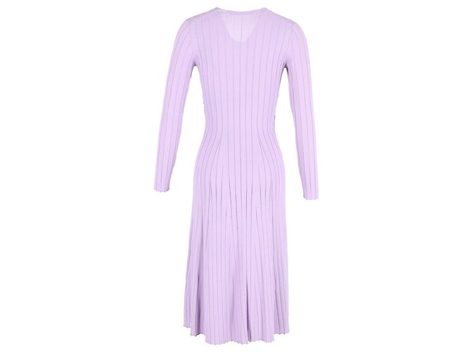 Autre Marque Abito Dion Lee Pinnacle Braid in viscosa viola - vista 3