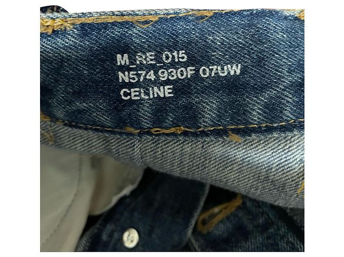 Céline Celine Straight Leg Jeans aus hellblauer Baumwolle - Ansicht 3