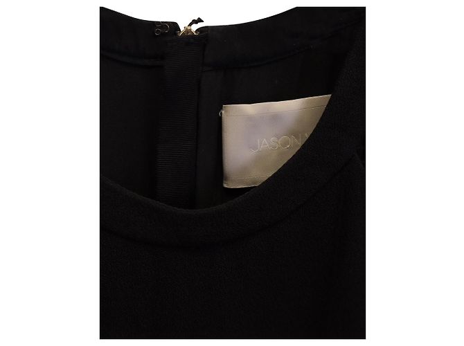 Knielanges Kleid von Jason Wu mit Spitzenmuster aus schwarzer Viskose. - Ansicht 2