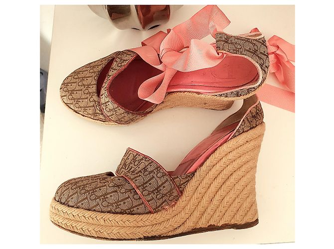 Sandali con zeppa con monogramma Dior - vista 6