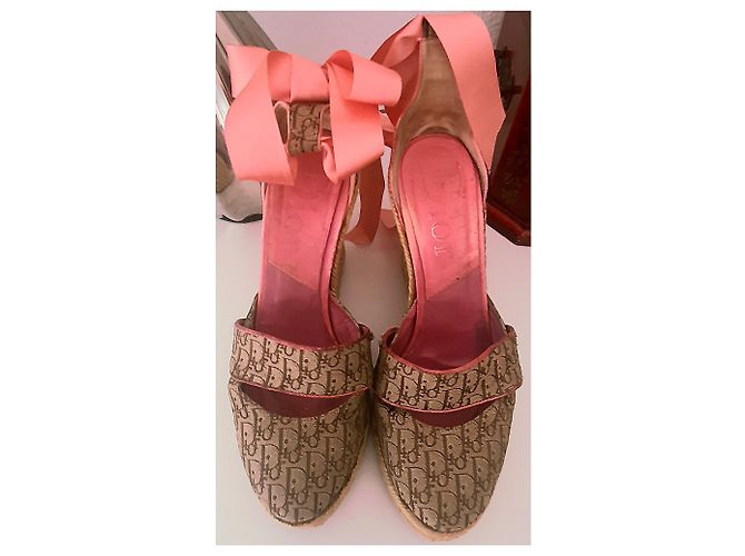 Sandali con zeppa con monogramma Dior - vista 10