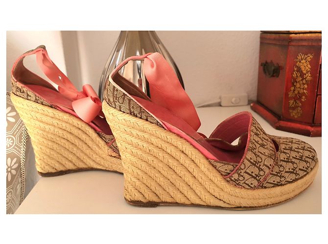 Sandali con zeppa con monogramma Dior - vista 13