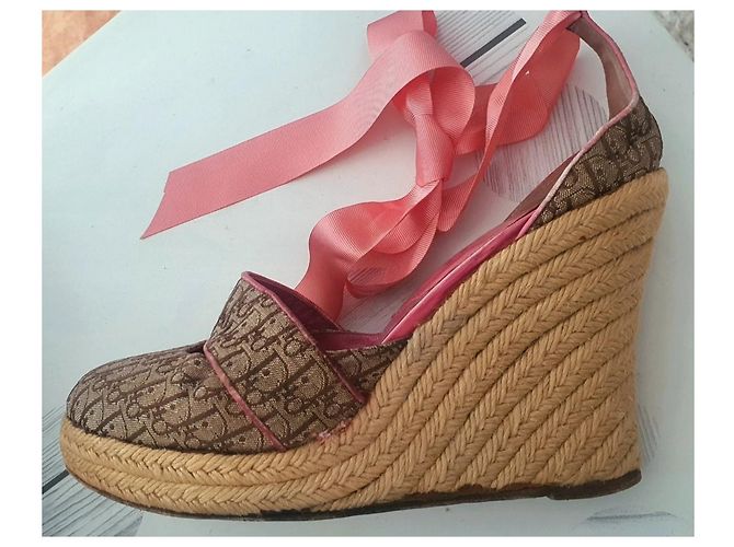 Sandali con zeppa con monogramma Dior - vista 5