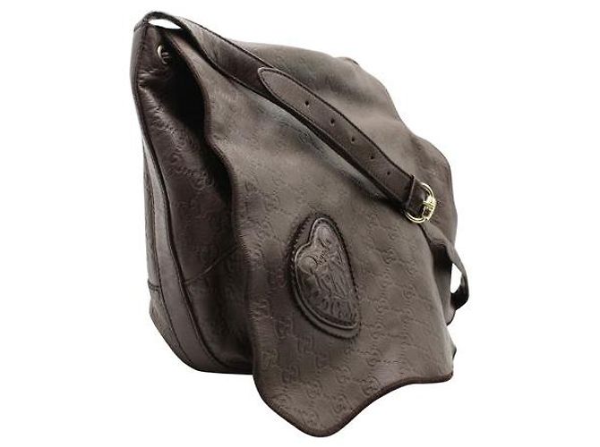 Borsa a tracolla Gucci Guccisima "Tribeca" marrone con cuore - vista 2
