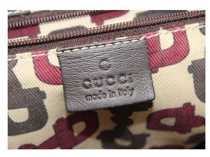Borsa a tracolla Gucci Guccisima "Tribeca" marrone con cuore - vista 8