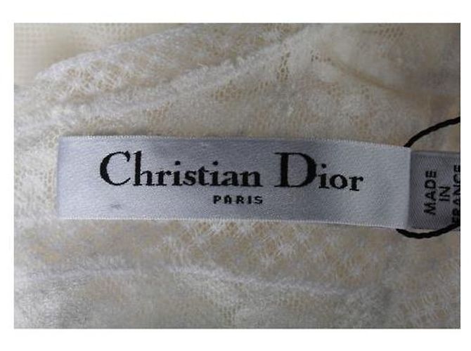 Dior SS20 Vestido largo de encaje blanco de Runway - vista 6
