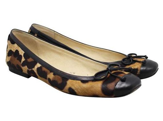 STUART WEITZMAN Leopard Print Pony Hair Flats - view 2