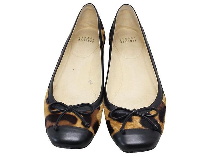 STUART WEITZMAN Leopard Print Pony Hair Flats - view 3