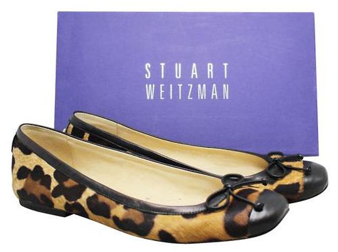 STUART WEITZMAN Leopard Print Pony Hair Flats - view 7