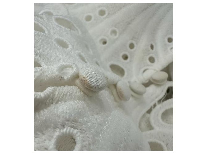 Maje Minivestido de encaje de ganchillo blanco - vista 6