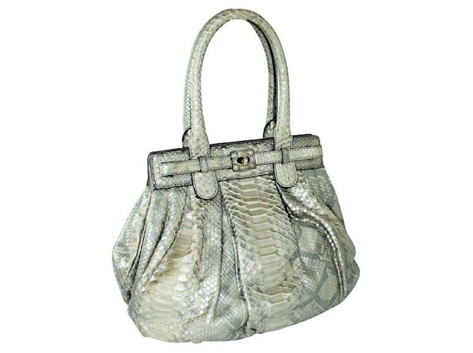 Zagliani Puffy Python Óxido Grigio Dorado - vista 2