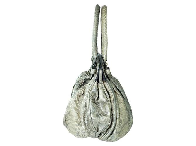 Zagliani Puffy Python Óxido Grigio Dorado - vista 5