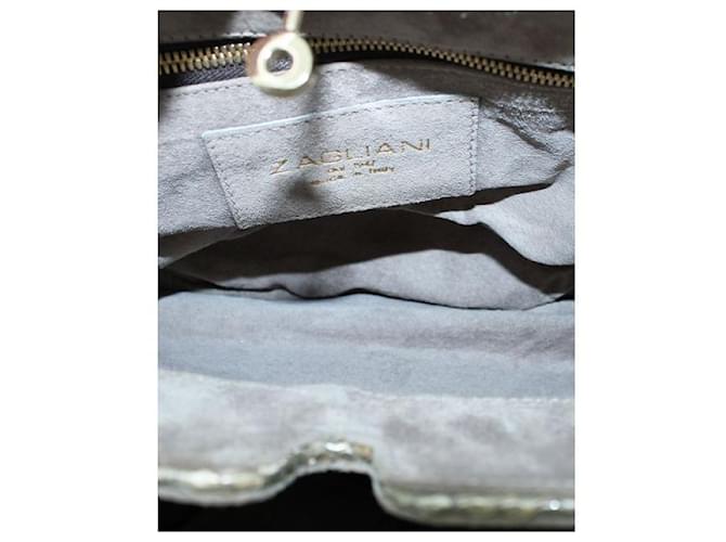 Zagliani Puffy Python Óxido Grigio Dorado - vista 6