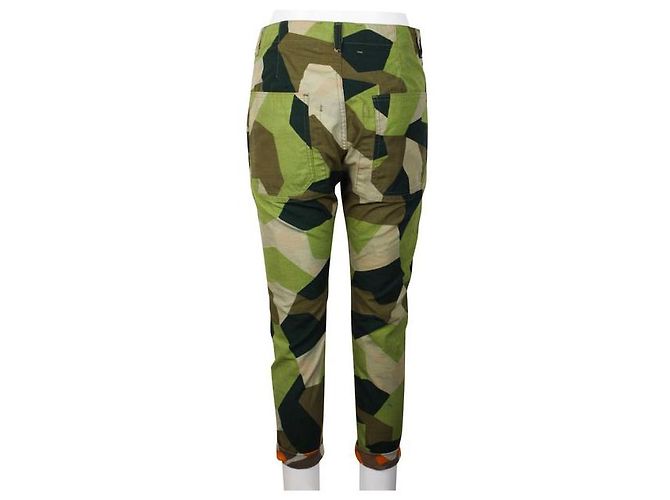 ZUCCA Calça Estampada Verde - vista 4