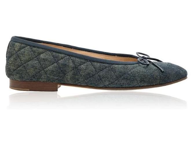 Chanel Bailarinas vaqueras Azul - vista 2