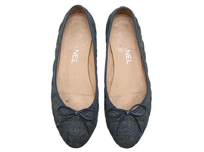 Chanel Bailarinas vaqueras Azul - vista 3
