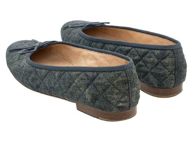 Chanel Bailarinas vaqueras Azul - vista 4