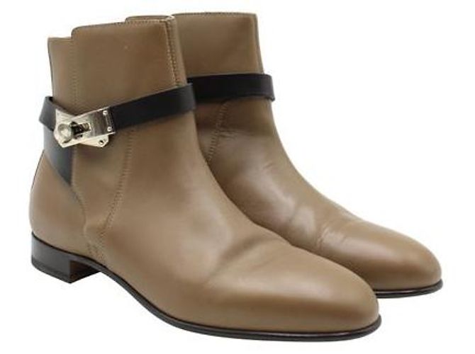 Botas HERMÈS Neo con cierre Kelly en marrón Castaño - vista 2