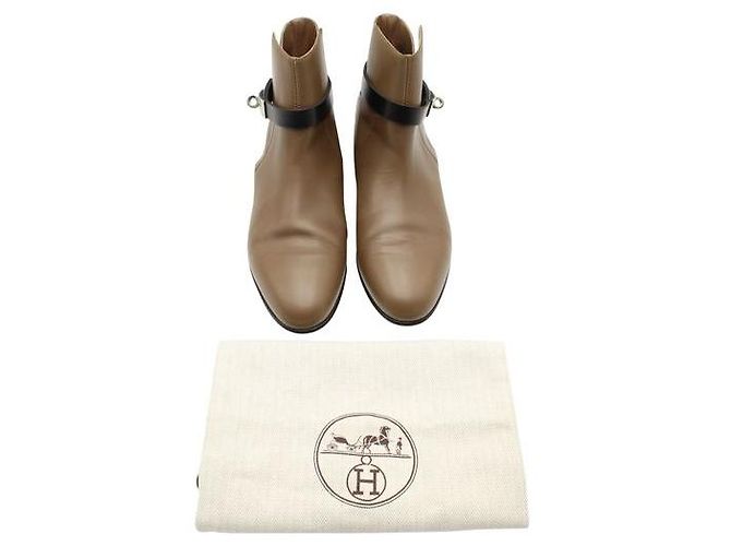 Botas HERMÈS Neo con cierre Kelly en marrón Castaño - vista 8