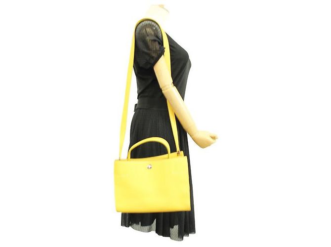 Loro Piana Gelb Medium Cluisee G. Odessa Tragetasche - Ansicht 8
