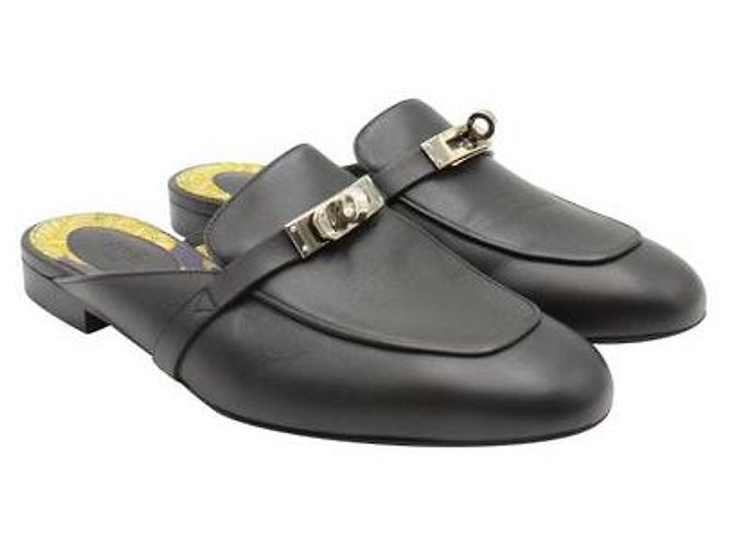 Kelly Hermès Ciabatta Oz nera con finiture in palladio Nero - vista 2