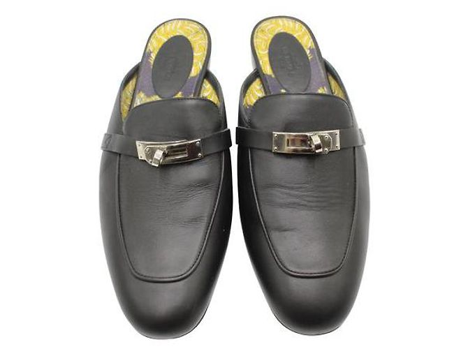 Kelly Hermès Ciabatta Oz nera con finiture in palladio Nero - vista 3