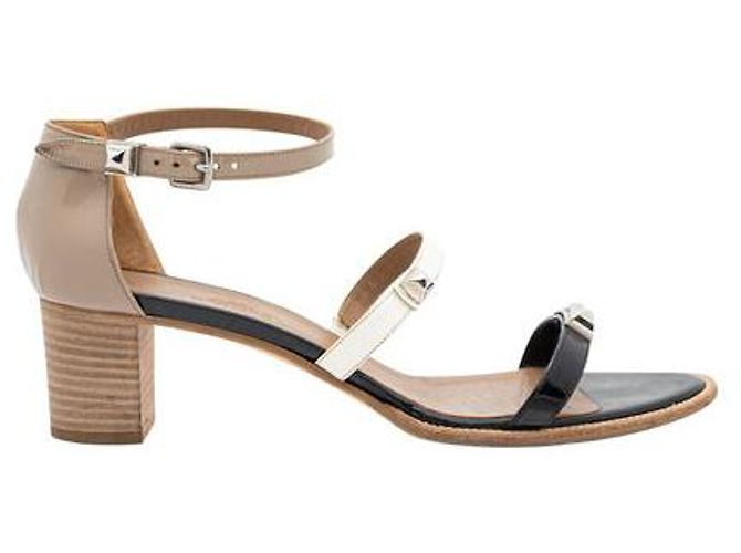 Kelly Hermès Sandalo Hermes Eve in pelle tricolore Marrone - vista 2