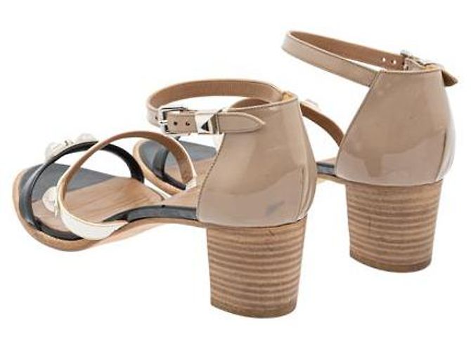 Kelly Hermès Sandalo Hermes Eve in pelle tricolore Marrone - vista 4